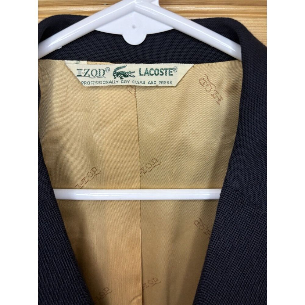 IZOD Lacoste Vintage Blue Single Breasted Two Gold‎ Buttons Blazer 42R USA Made - Picture 4 of 9